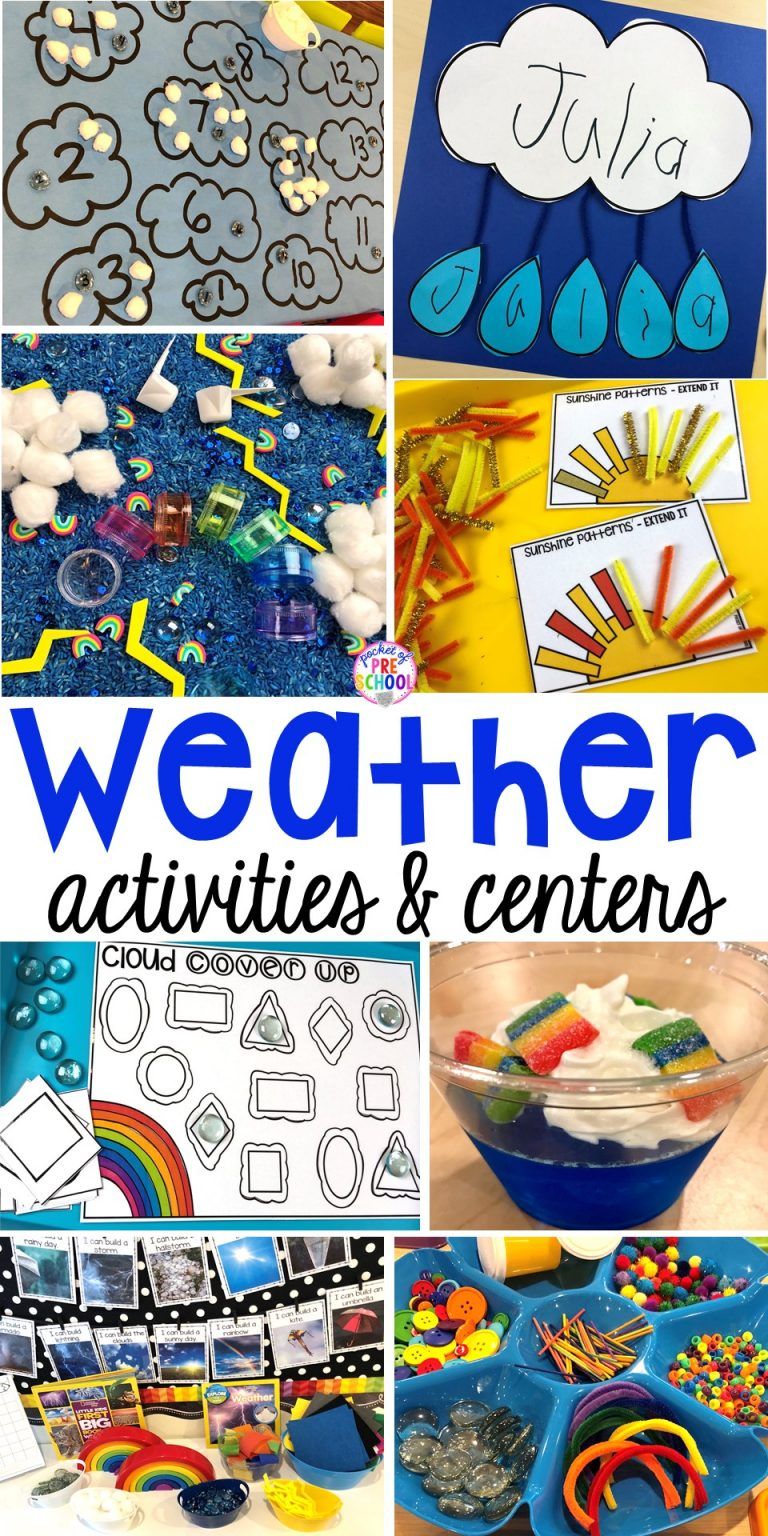 Weather theme preschool activities – Artofit