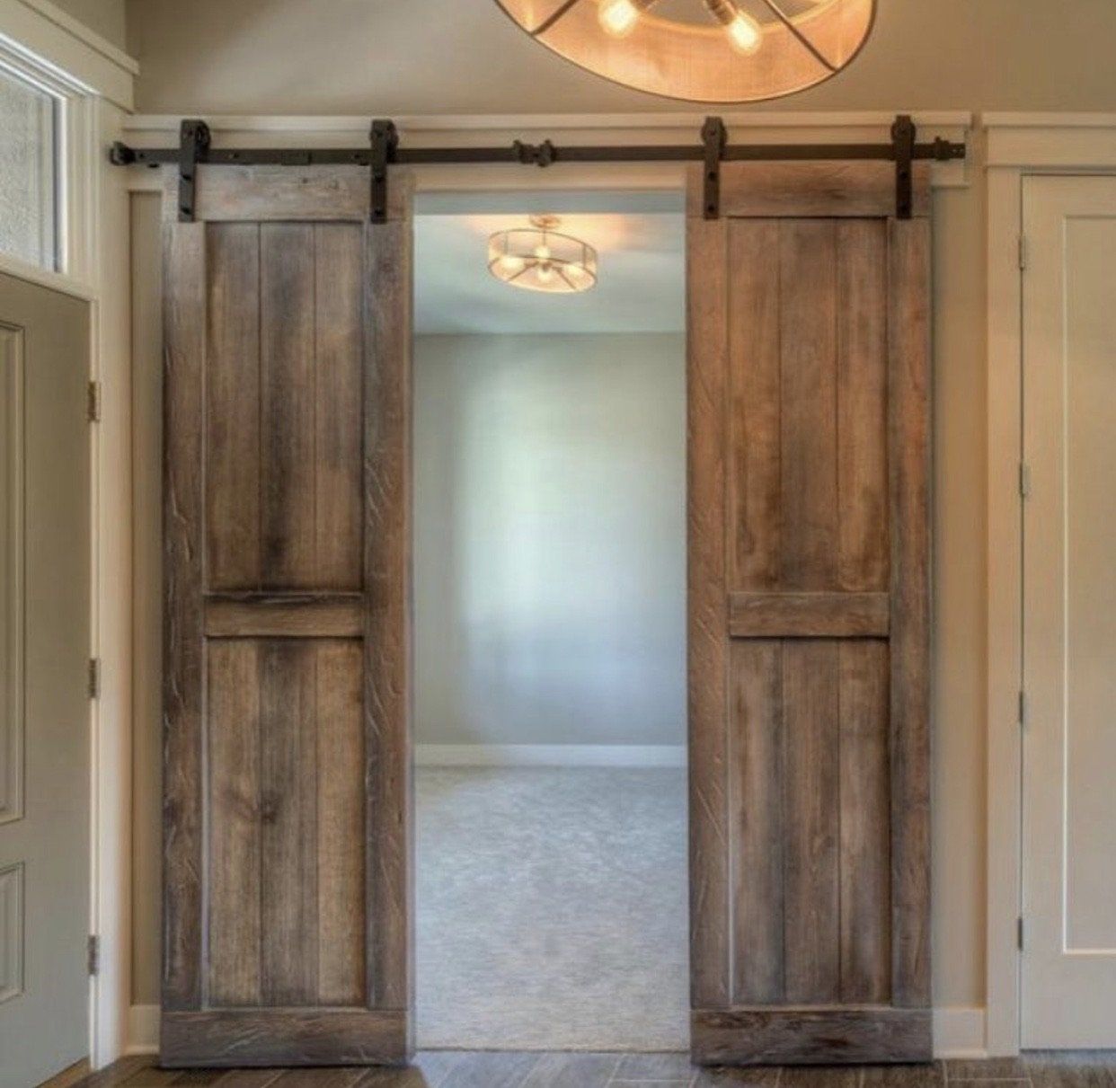 Double Panel Door Double sliding barn doors, Barn doors sliding