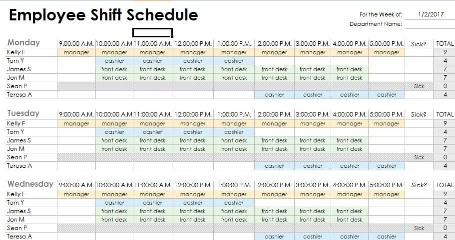 rotating shift schedule  shift schedule schedule template