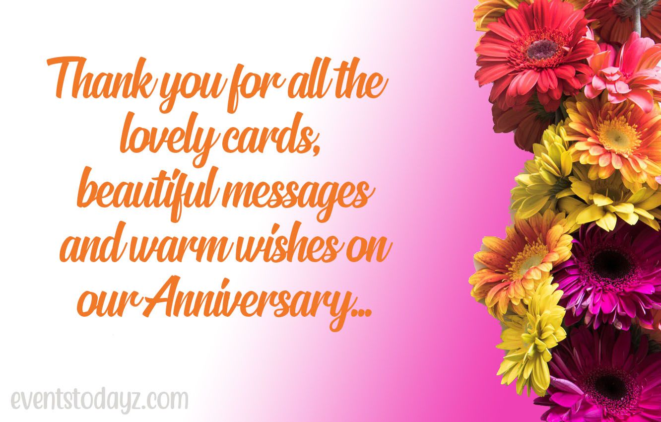 Anniversary Wishes Reply | Thank You For Anniversary Wishes in ...