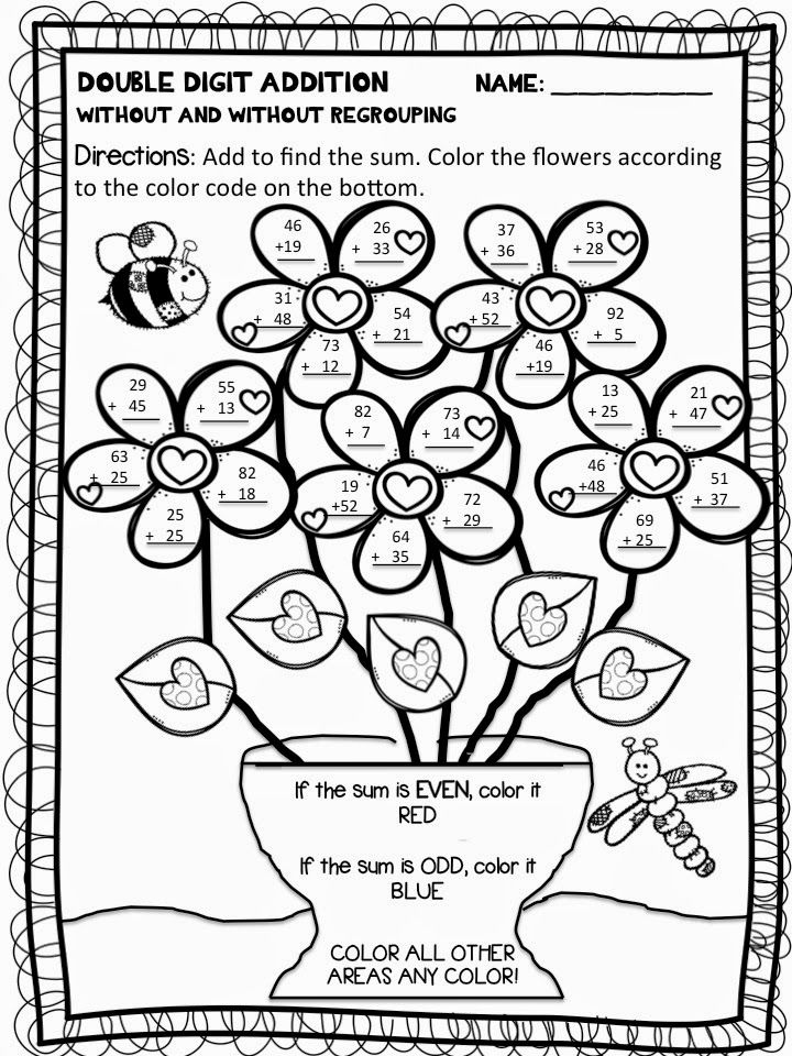 Printable Addition Coloring Worksheets