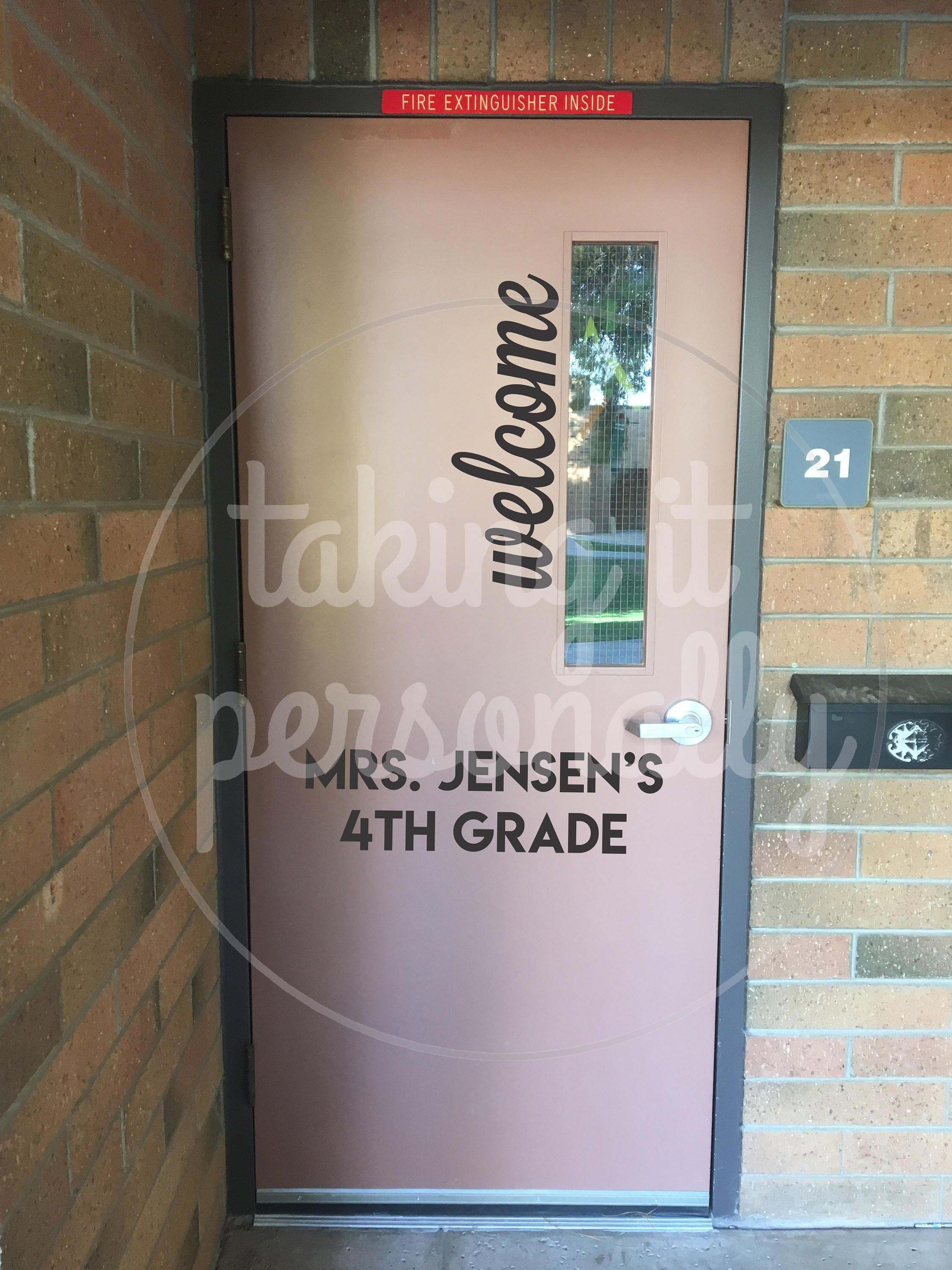 Classroom Door Welcome Vinyl | Classroom door, Classroom, April classroom