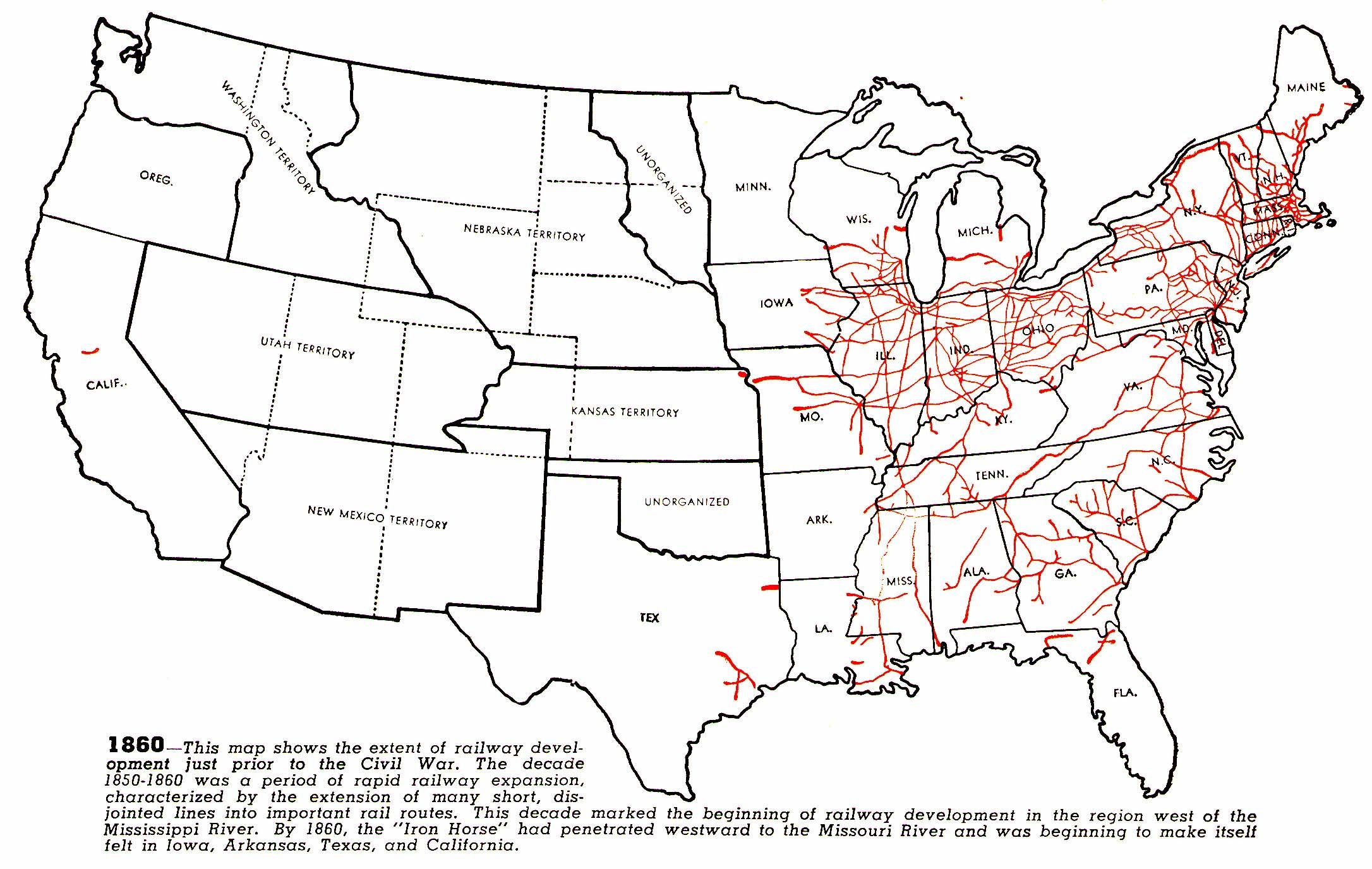 Civil War Railroads Map