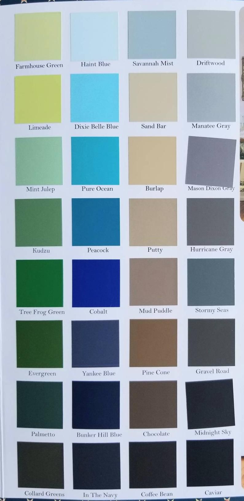 Dixie Belle Color Chart