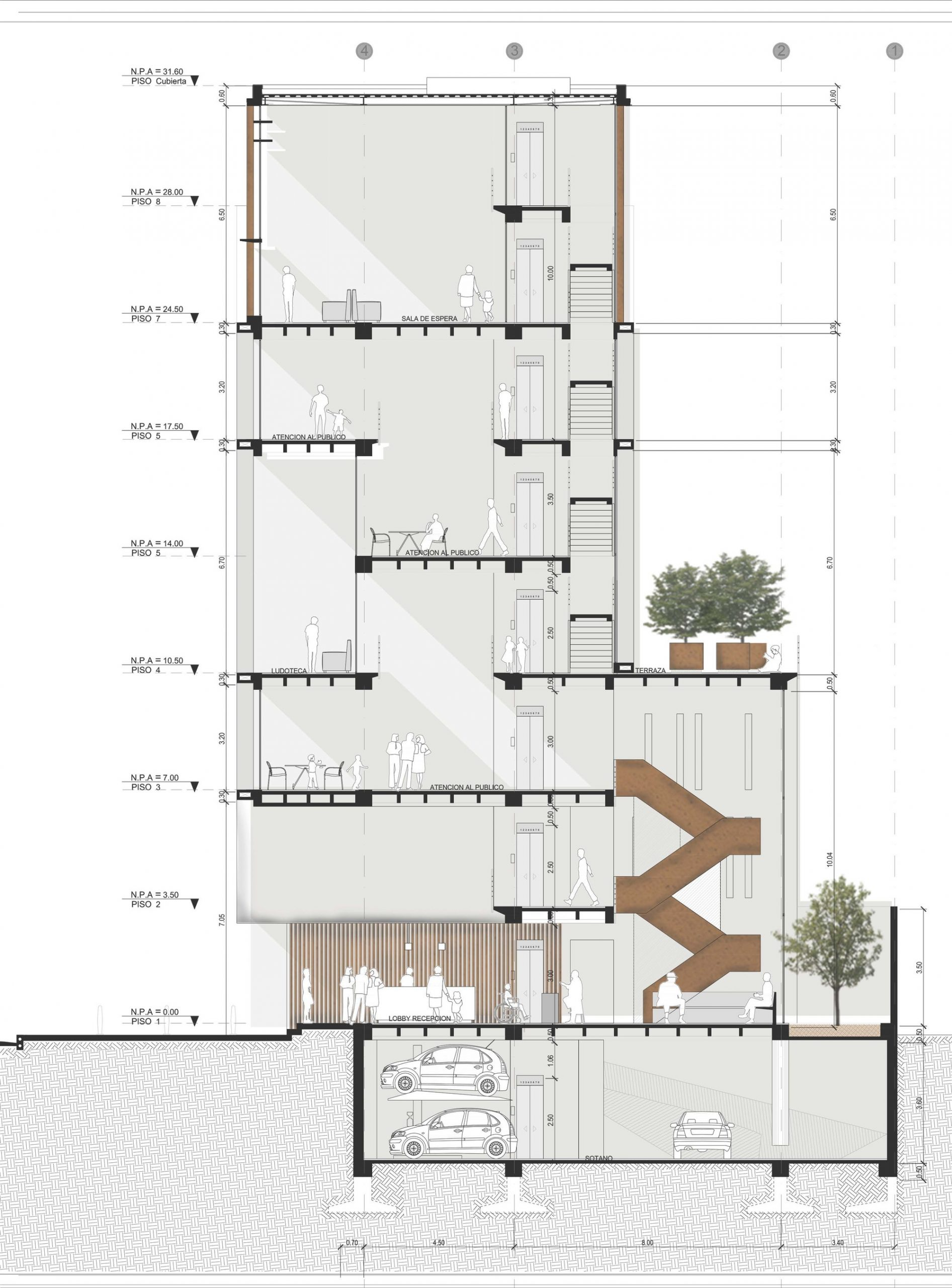 Section Drawing Architecture, Architecture Model House, Architecture ...