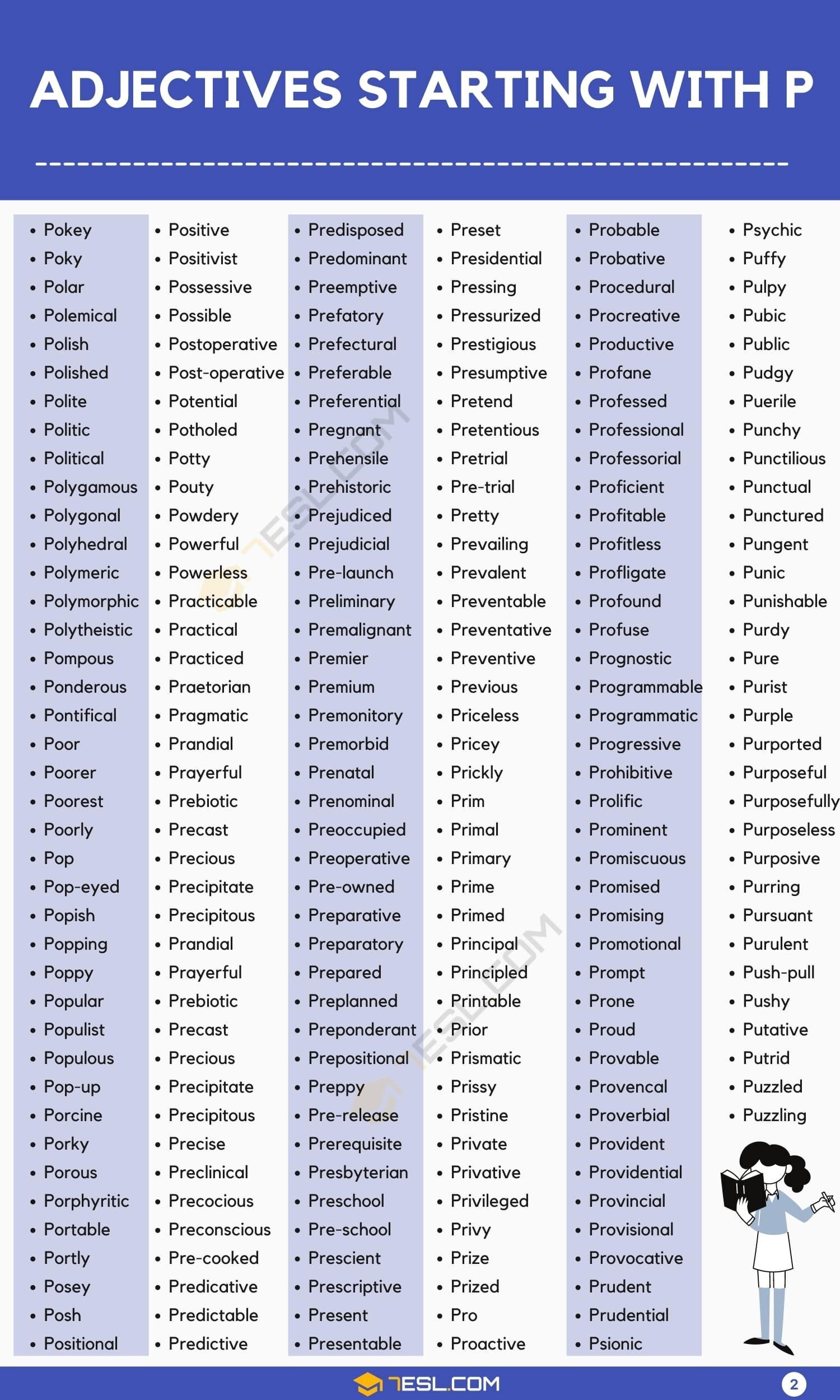 Adjectives That Start With P - DeangeloqoSoto