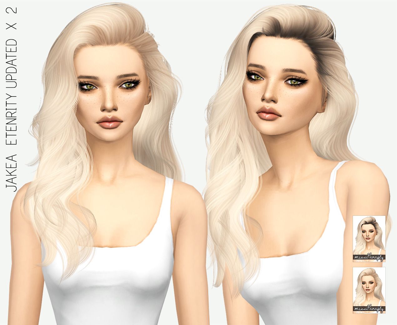 moonflowersims | [TS4] JAKEA ETERNITY UPDATED: SOLIDS & DARK ROOTS ...