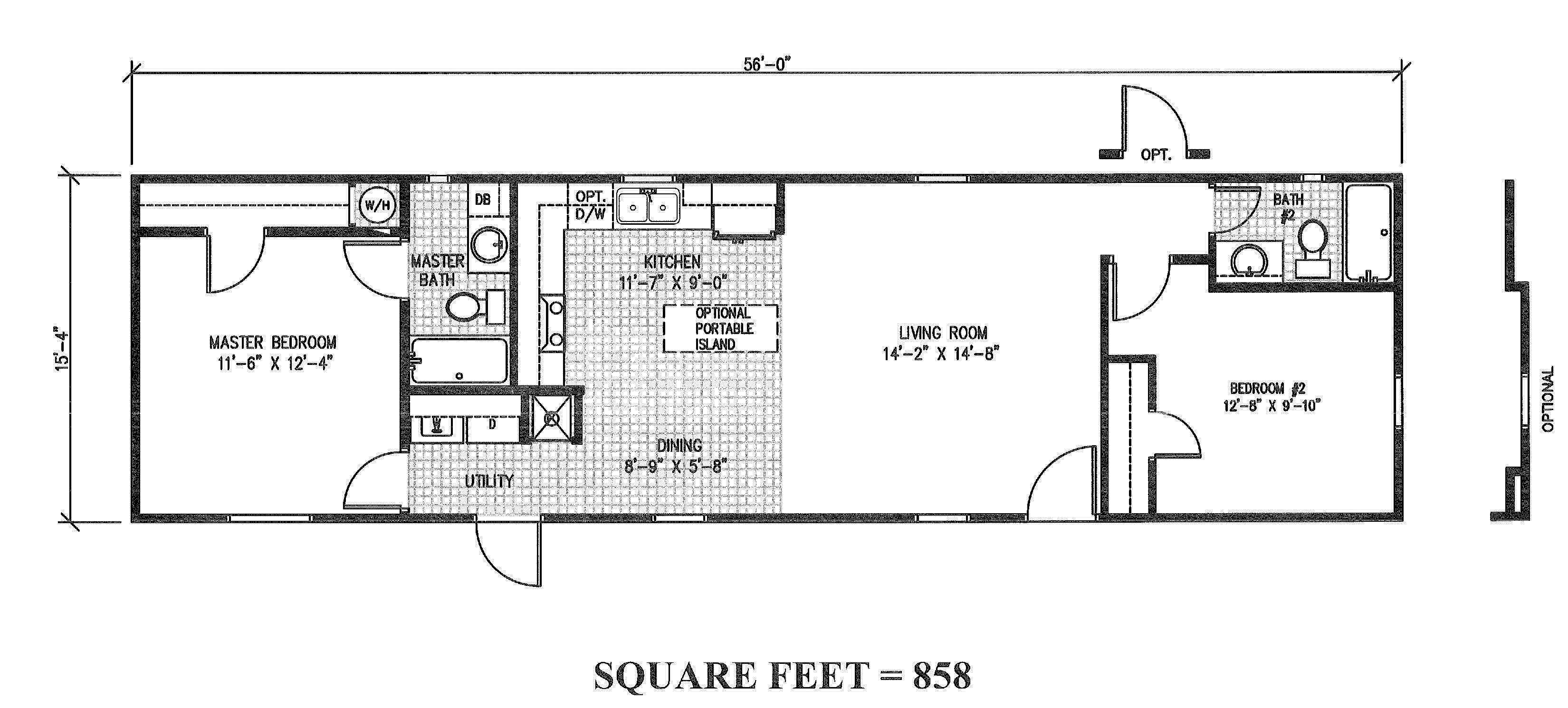 12 X 60 Mobile Home Floor Plan - Sesuatu