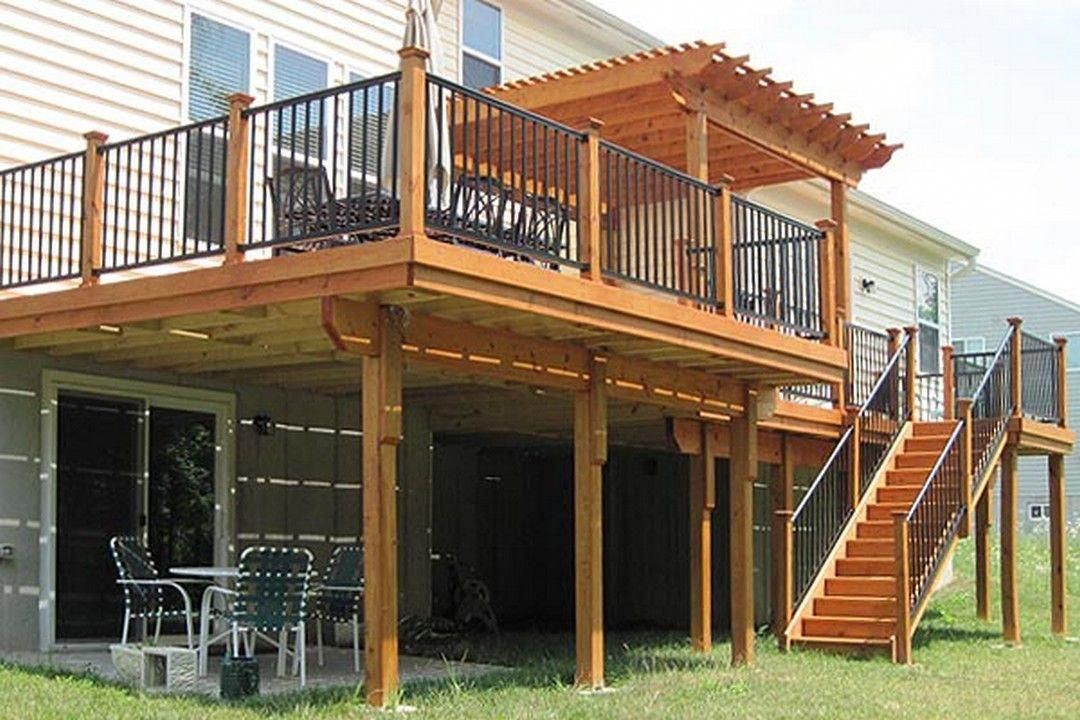 Check out this great wrap around deck what an inspired version 