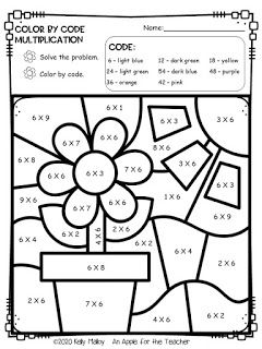 Spring Color By Number in 2021 | Teacher giveaway, Math facts addition ...