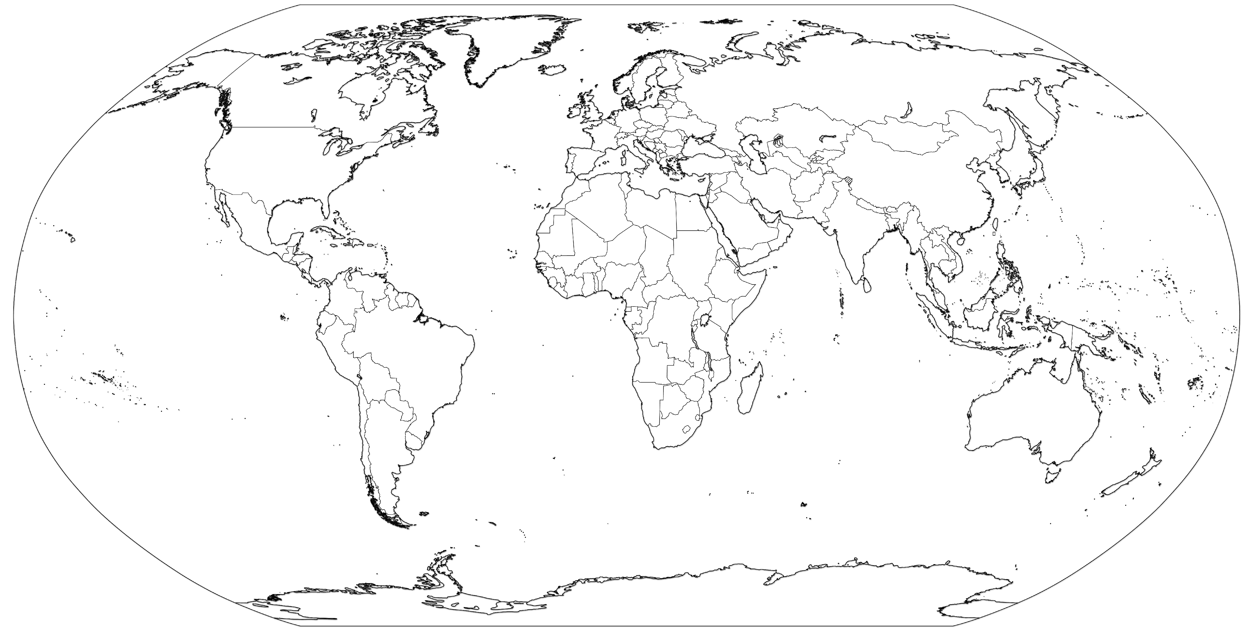 Printable World Outline Map