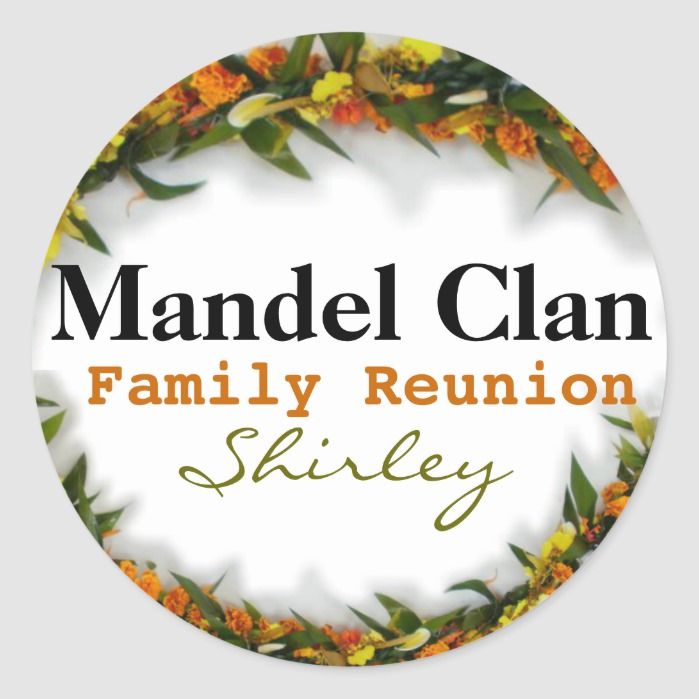 Family Reunion Name tag sticker template - Custom Stickers - Make Your ...