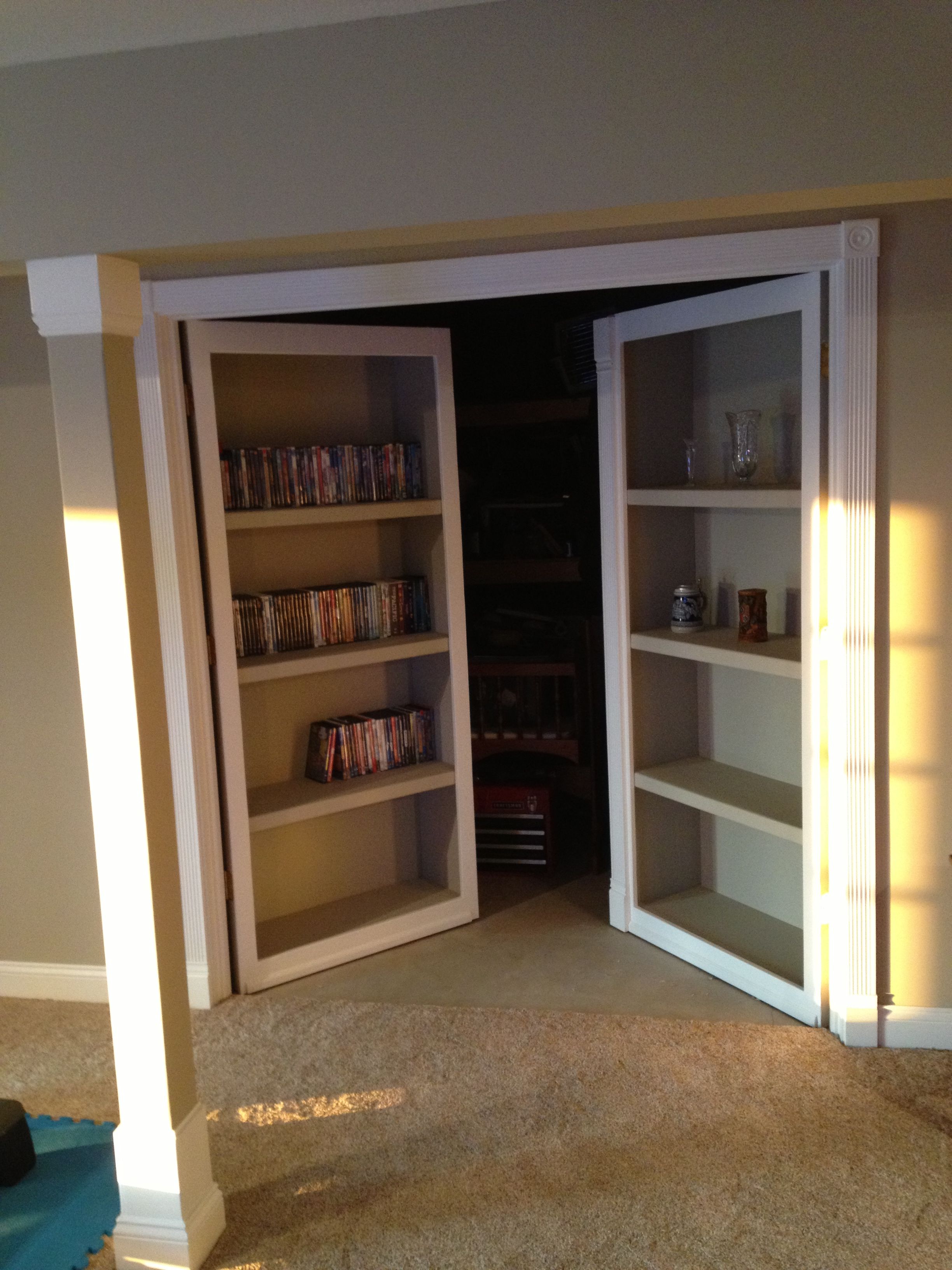 Hidden closet bookshelf doors | Bookshelf closet, Hidden closet ...