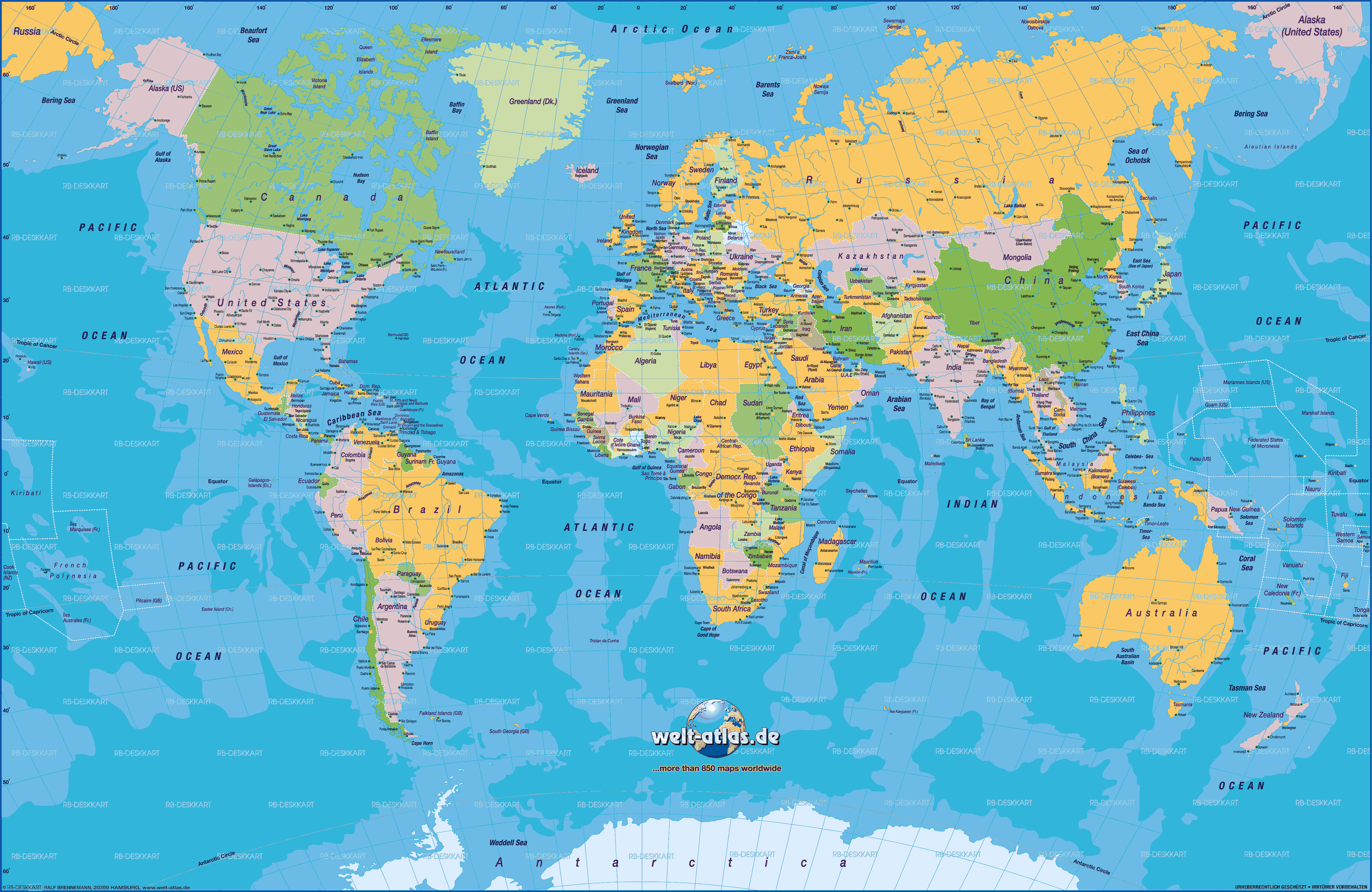 Mapa Mundi Politico Con Nombres - tesmapa 4