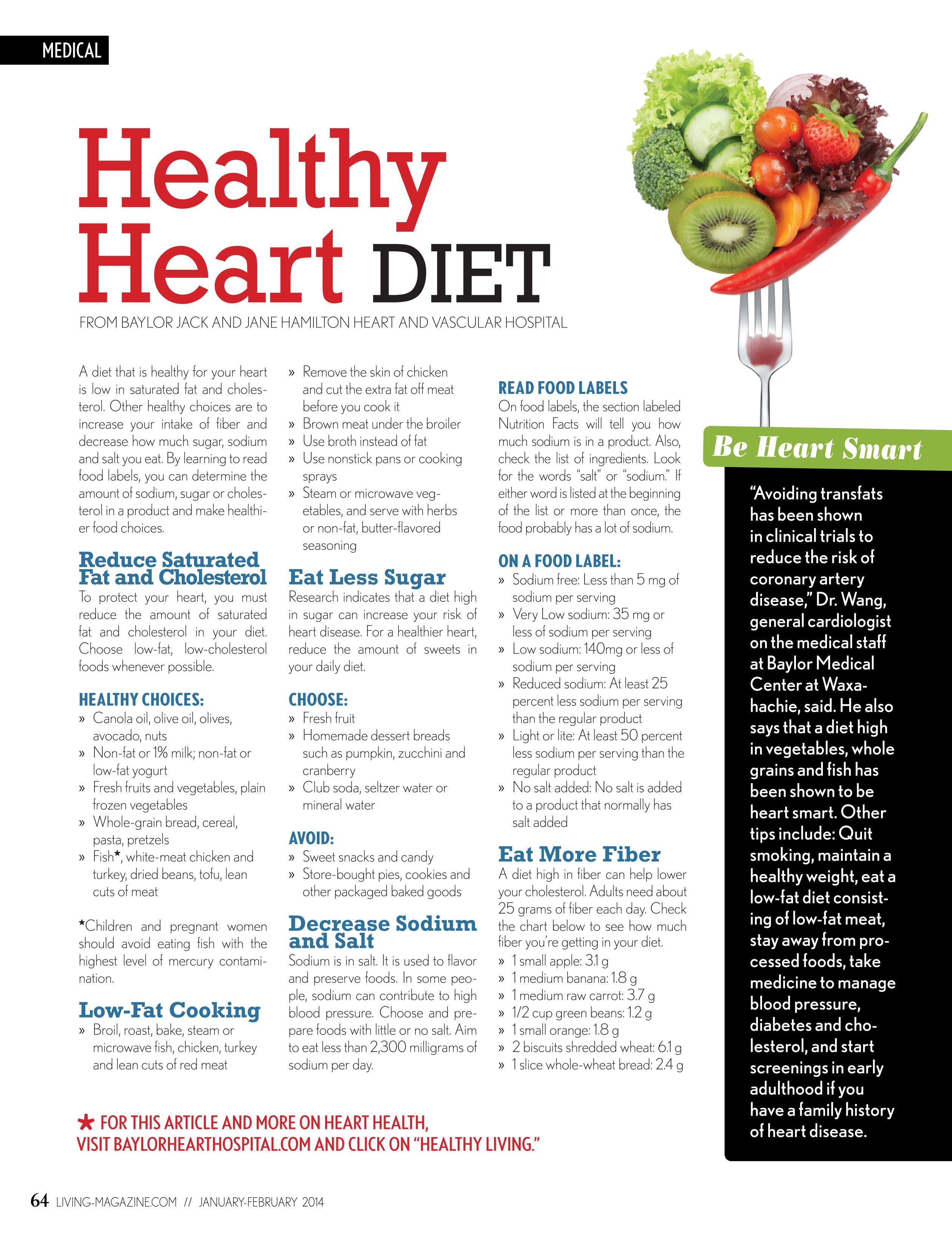 Printable Heart Healthy Diet Plan - Printable Word Searches