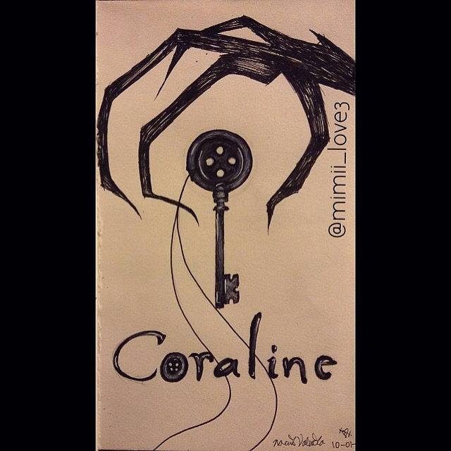 #inktober #coraline #button #day #keyInktober day 1: Coraline button