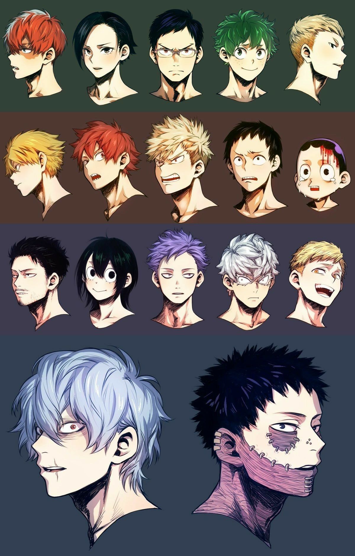 My Hero Academia characters, designs, villains, heroes; My Hero Academia