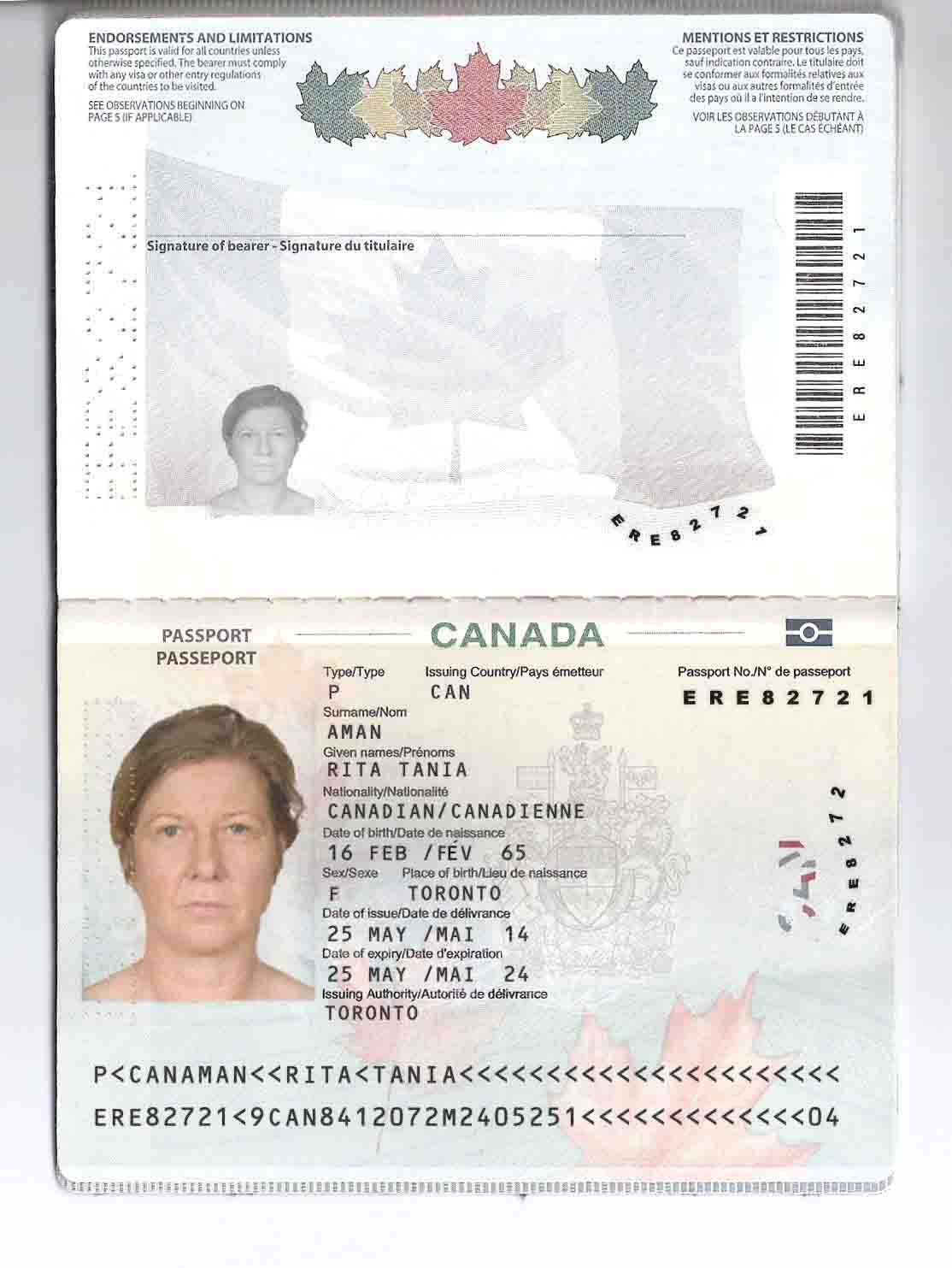 Canadian Passport Card