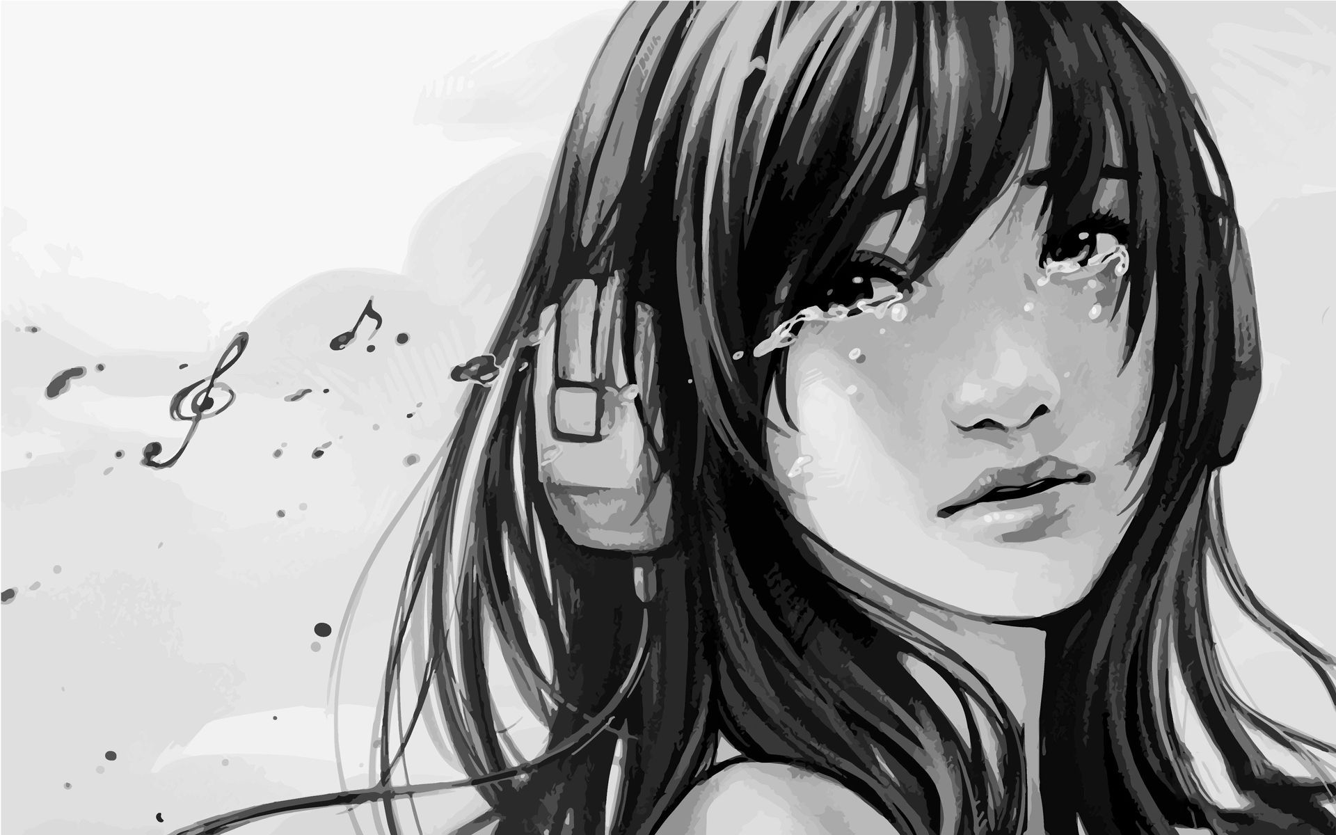 Sigue Mi Voz - D O C E - Wattpad Crying Girl Drawing, Cry Drawing ...