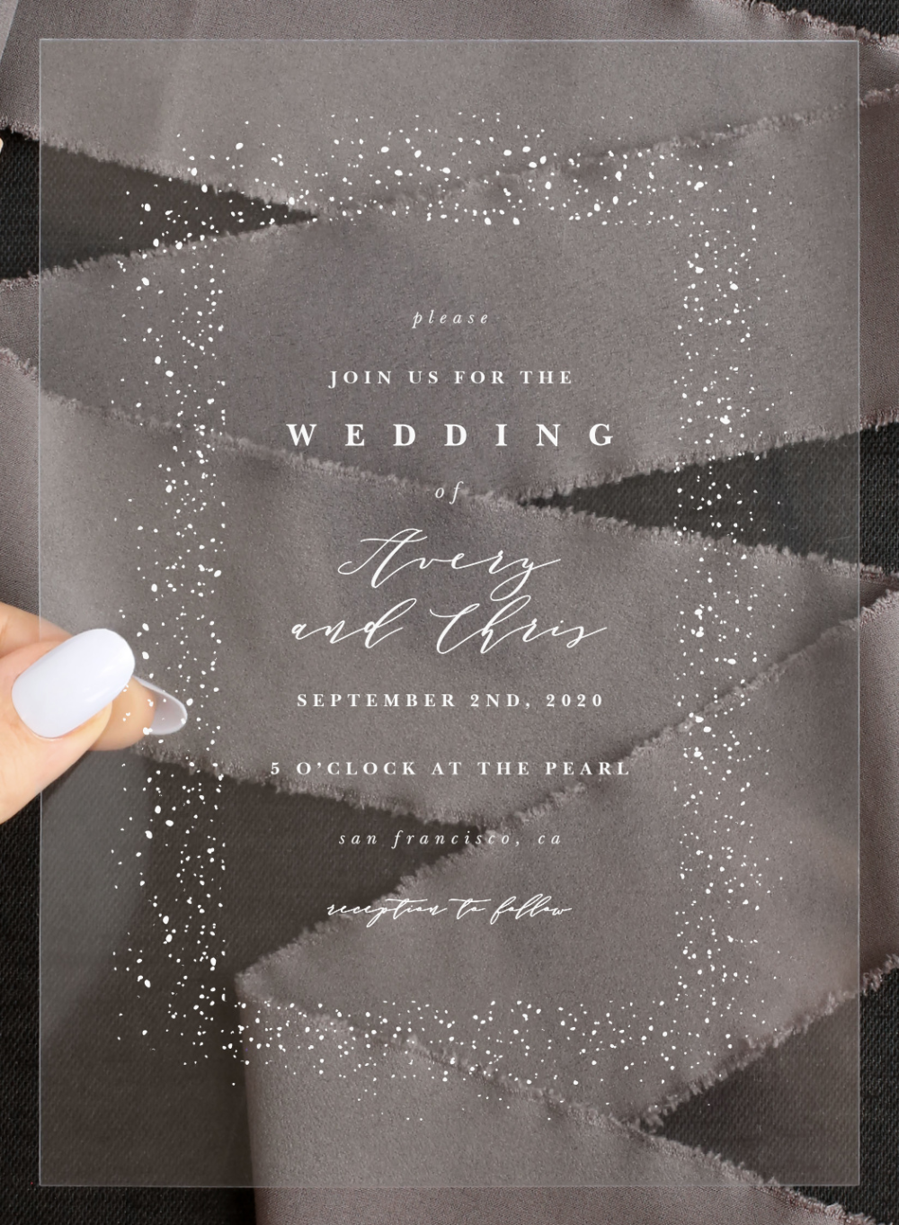 Stunning stardust clear wedding invitations – Artofit