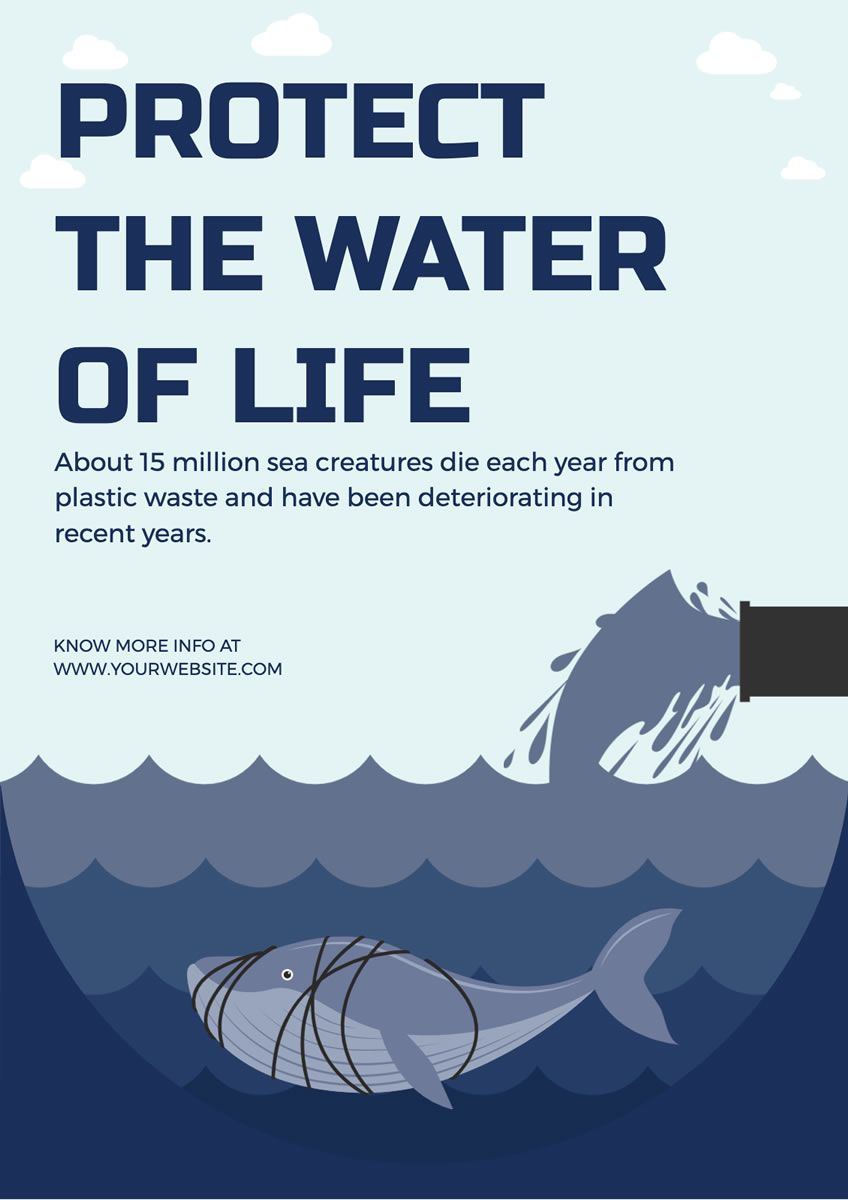 Free Water Pollution Poster Designs | DesignCap Poster Maker Online ...