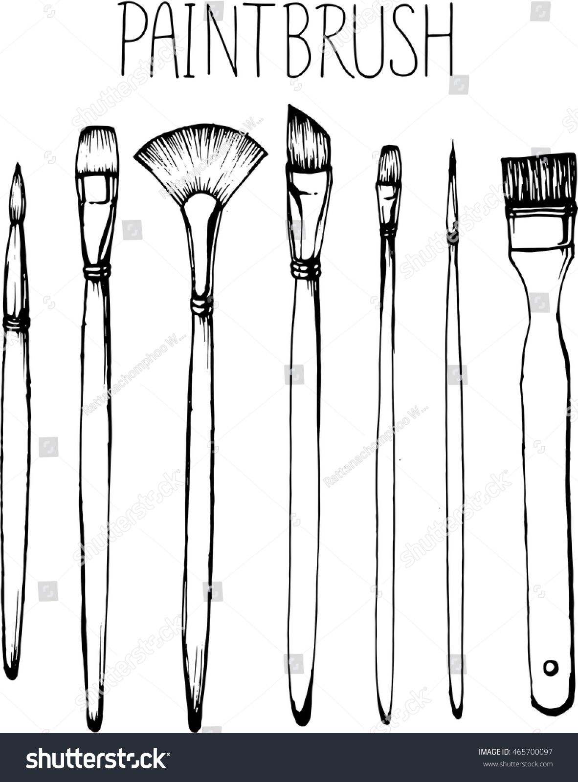 drawing paintbrush.\npaintbrush clip art or illustration. #Ad , # ...