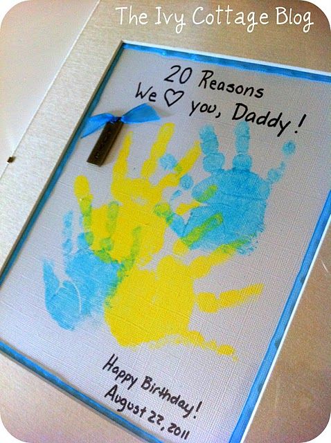 The Ivy Cottage: Happy Birthday to My Love! | Kids handprint gifts ...