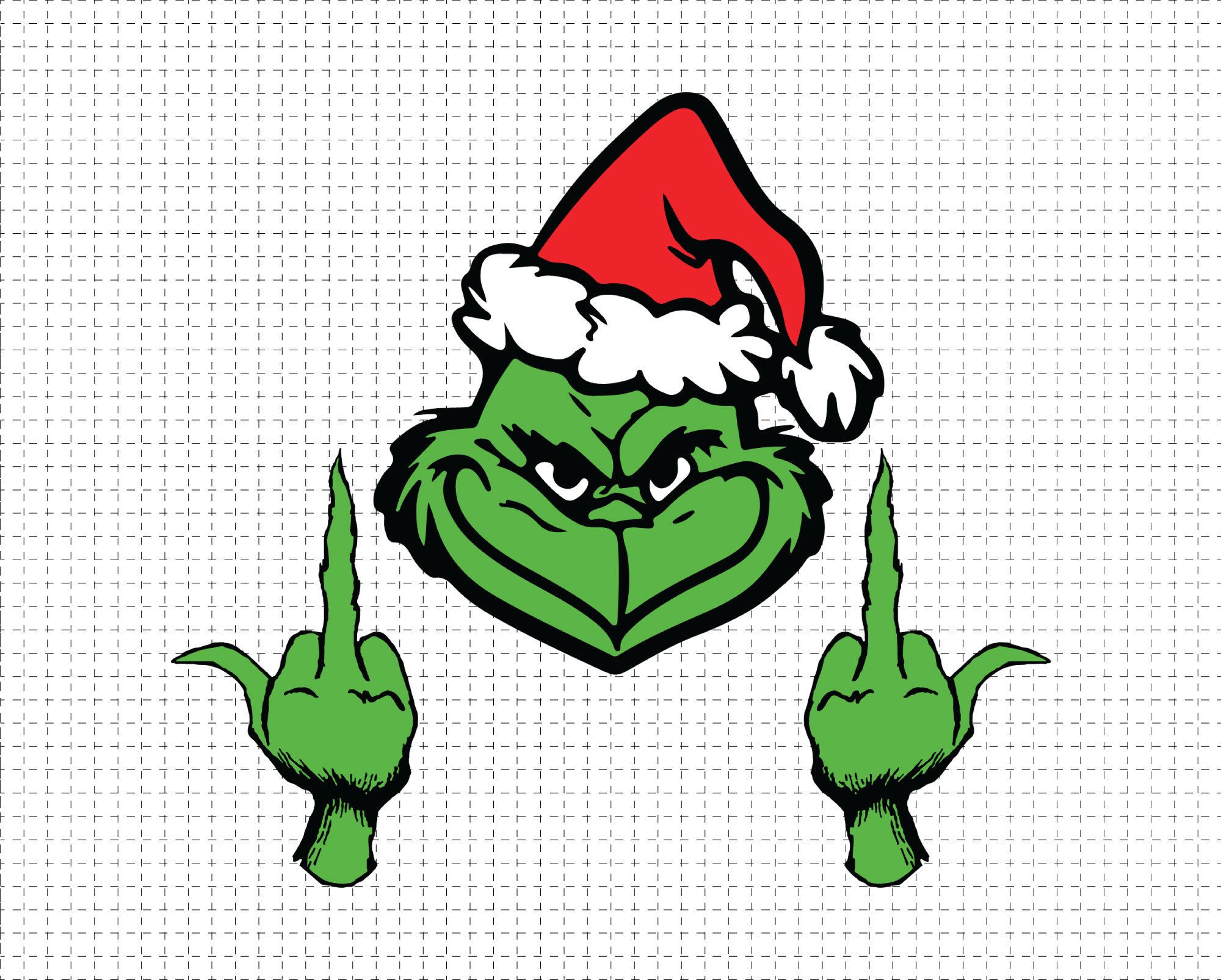 Fk Them Kids Svg, Grinch Middle Finger Svg, Grinch Fingers Svg, Grinch ...