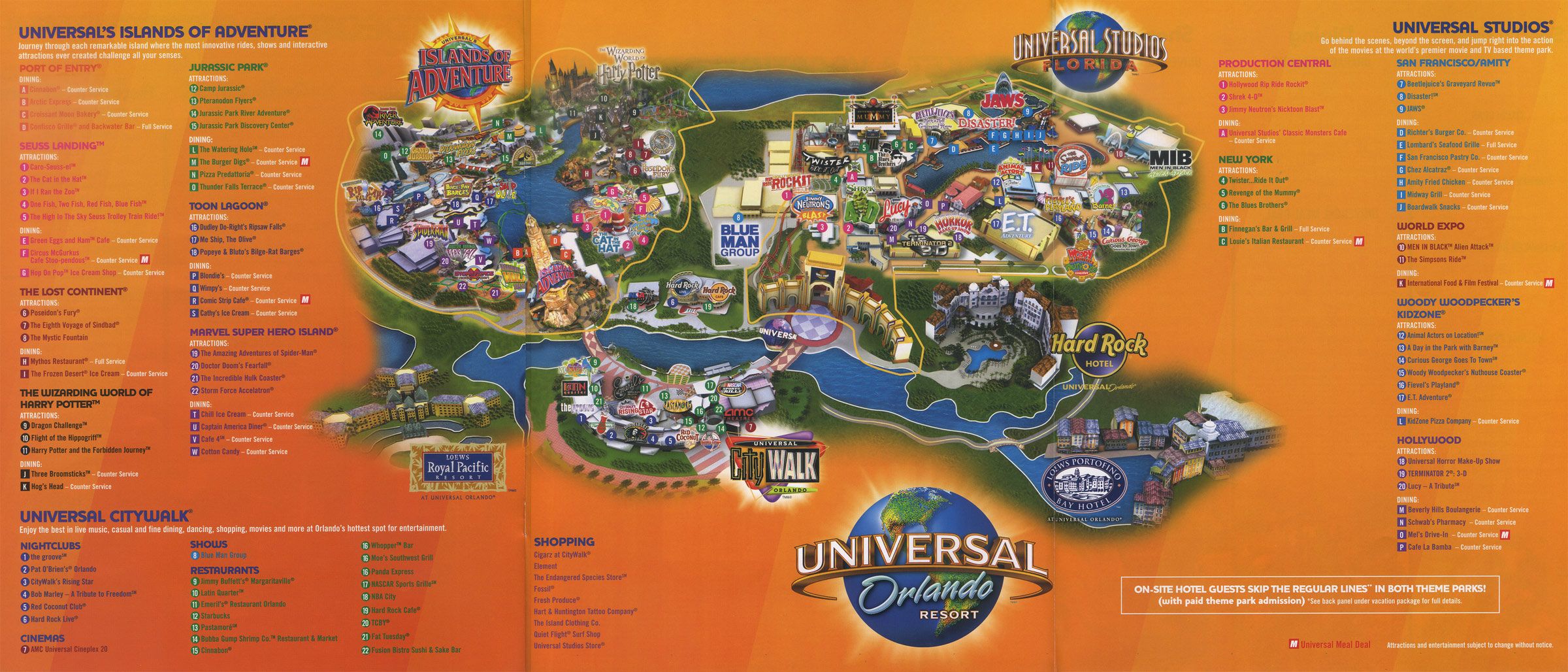 universal Orlando Map, Universal Orlando, Universal Studios, Hard Rock ...