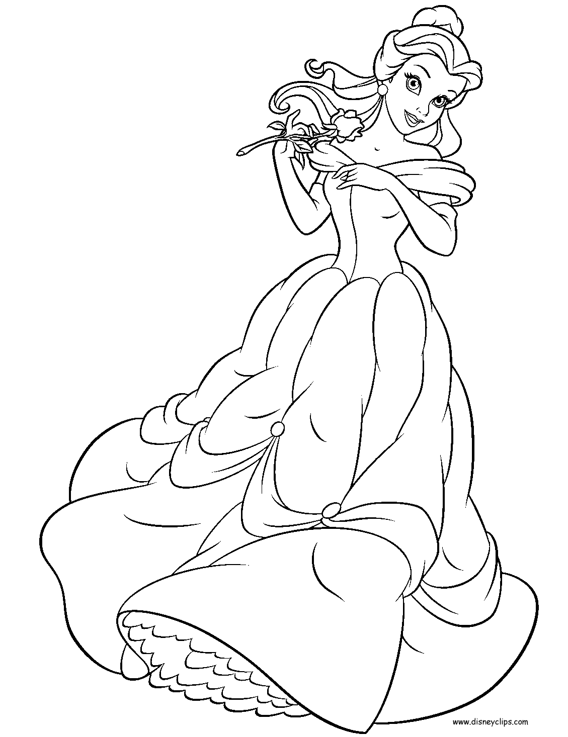 disney_belle_dress_coloring5.gif (1129×1466) | Disney coloring pages ...