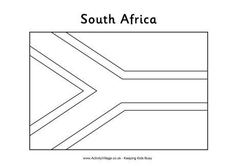 South Africa Flag Colouring Page | South africa flag, South african art ...