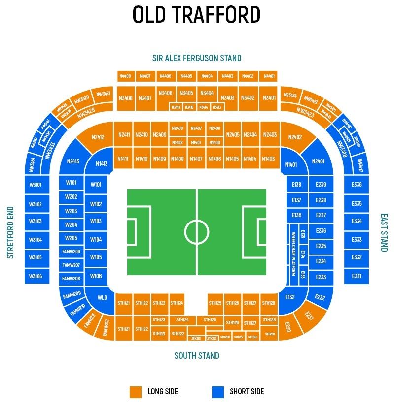 Old Trafford Seating Chart