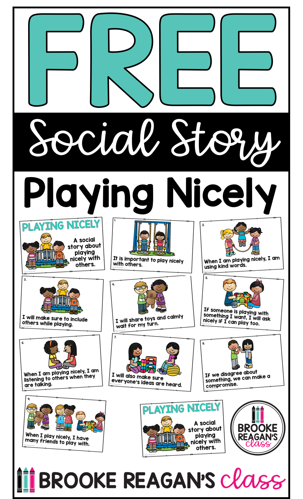 Free social story playing nicely – Artofit