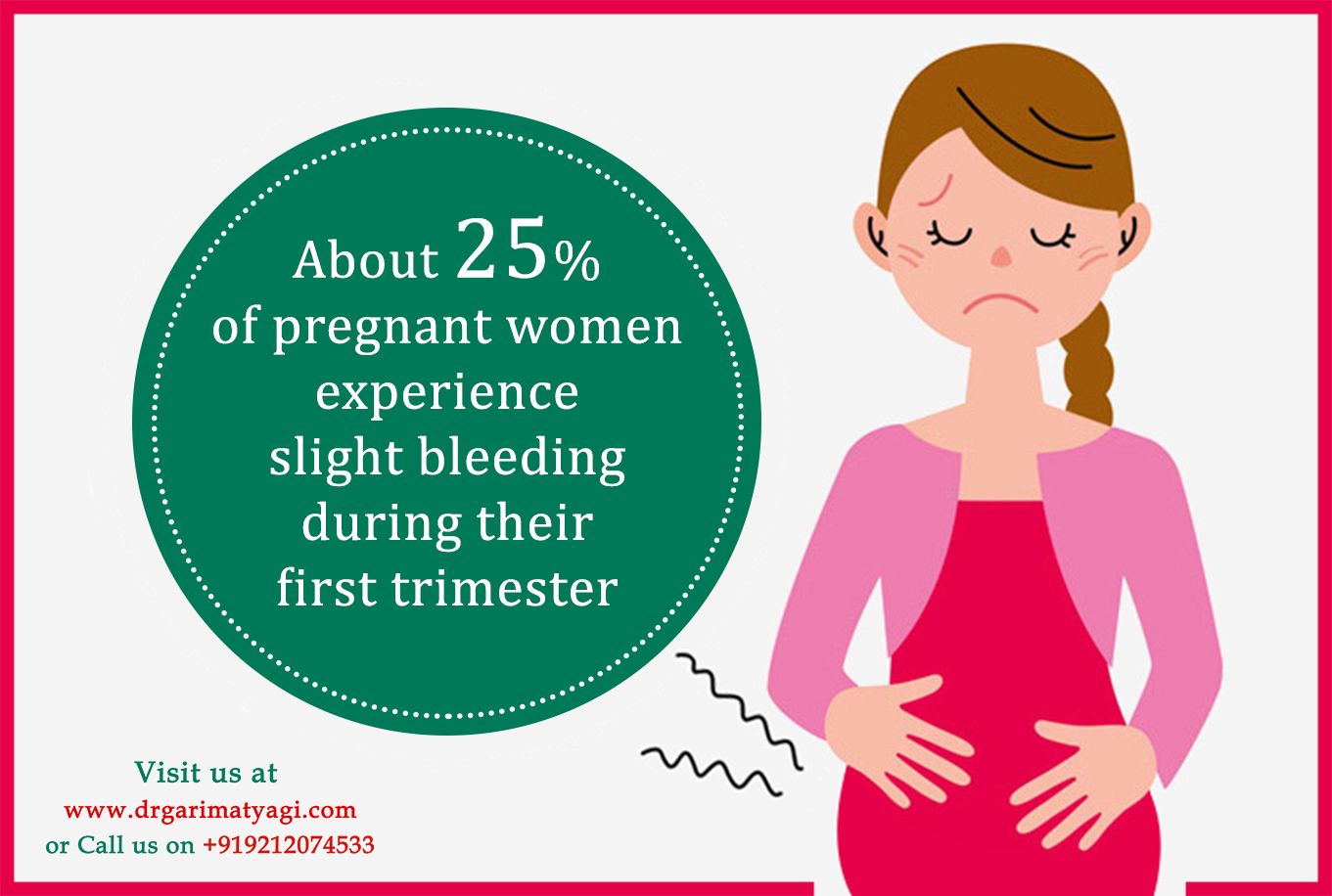 Over 25% of #pregnant women experience slight bleeding during first ...