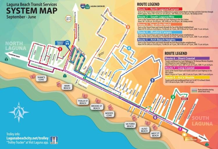 Laguna Beach Free Trolley Routes - Visit Laguna Beach | Laguna beach ...