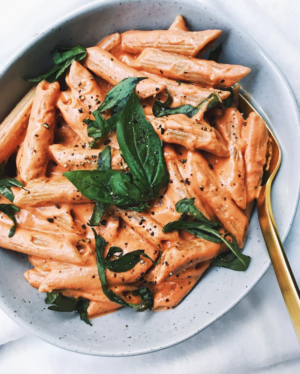 Pasta With Vegan Cashew Cream Tomato Sauce | Walder Wellness, RD | Recipe |  Whole food recipes, Healthy recipes, Cashew cream