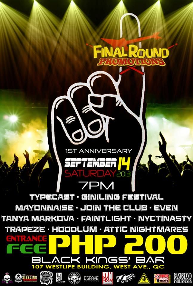 « Final Round Promotions 1st Anniversary! Sept.14 Saturday | Black ...