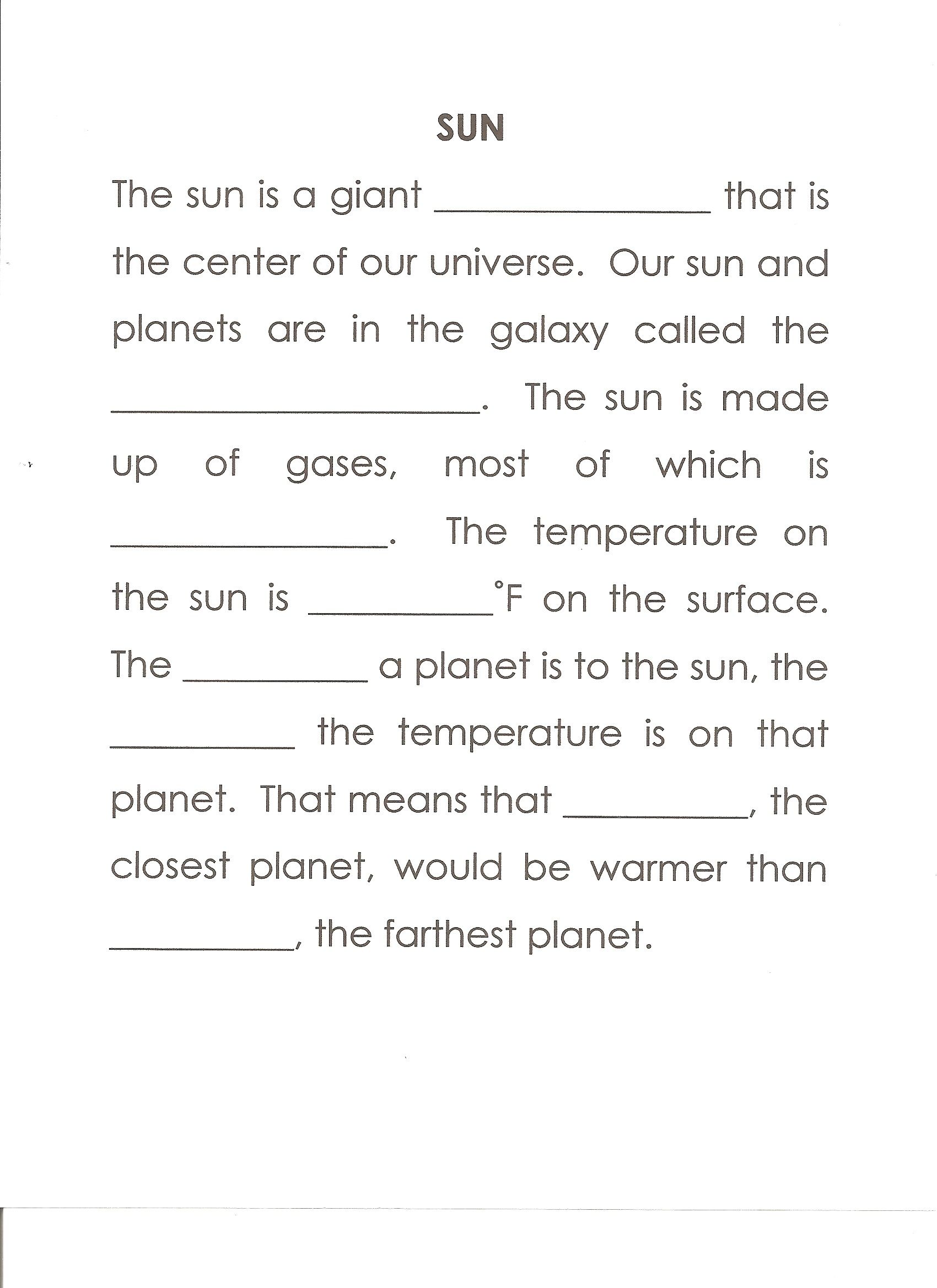 Stars And Galaxies Worksheet