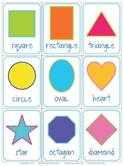 free shape flashcards download and printable delighting in today yes i need these were working on shap shapes preschool teaching ap psych personality quizlet music note