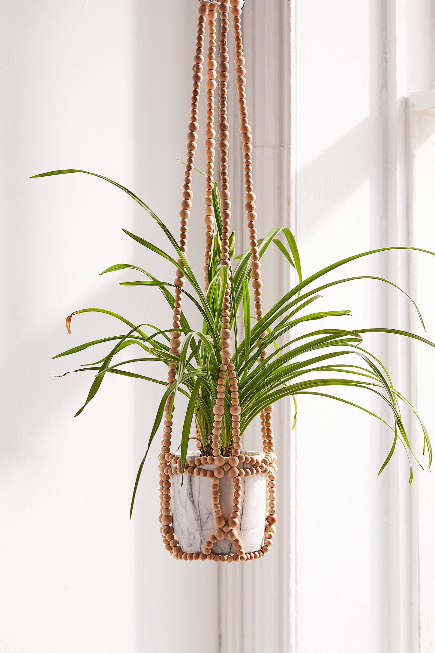 wooden bead plant hanger urban outfitters beads macrame hangers leaning wall planter