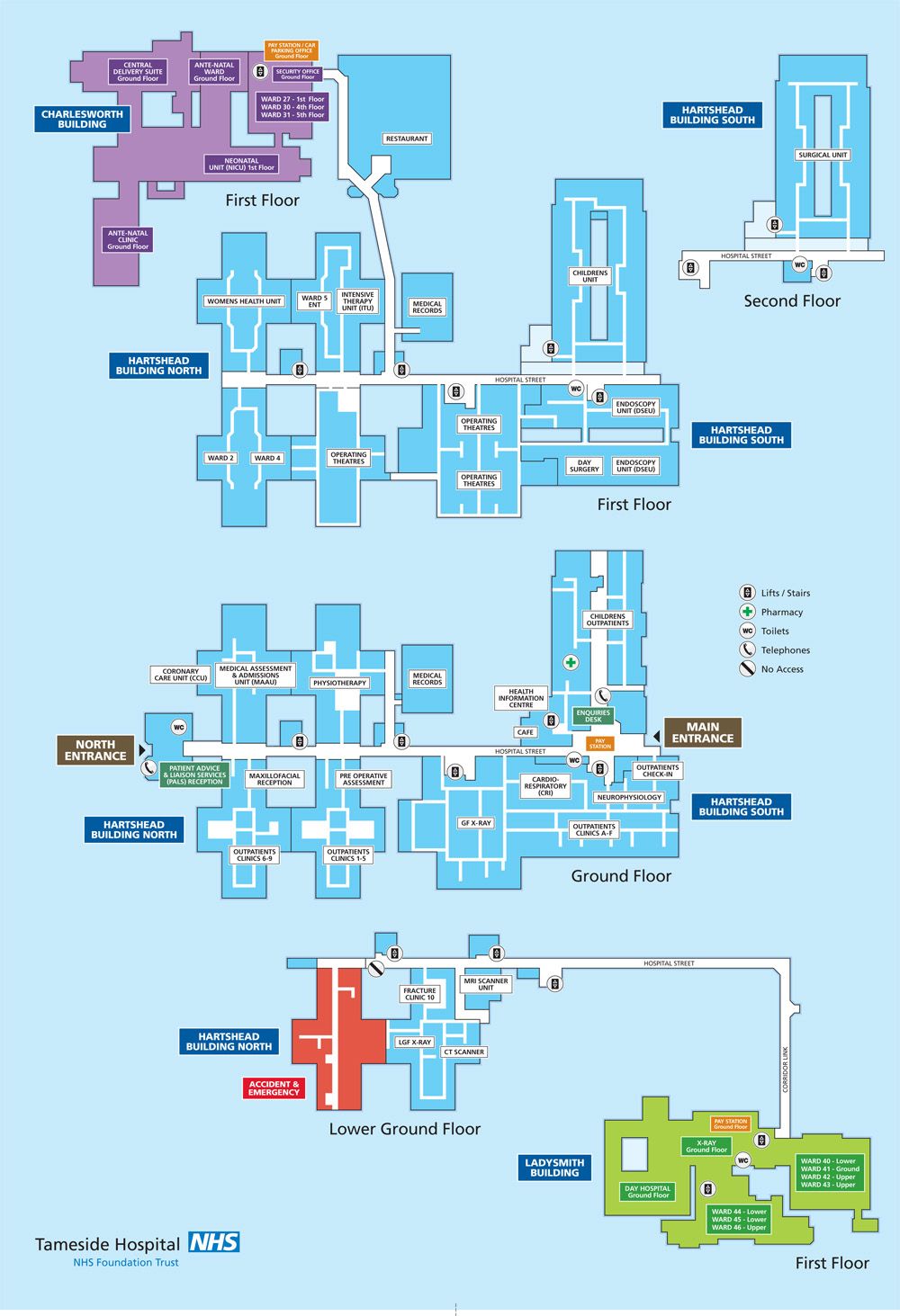 PCT Corridor Plan - Location Maps | Hospital signage, How to plan ...