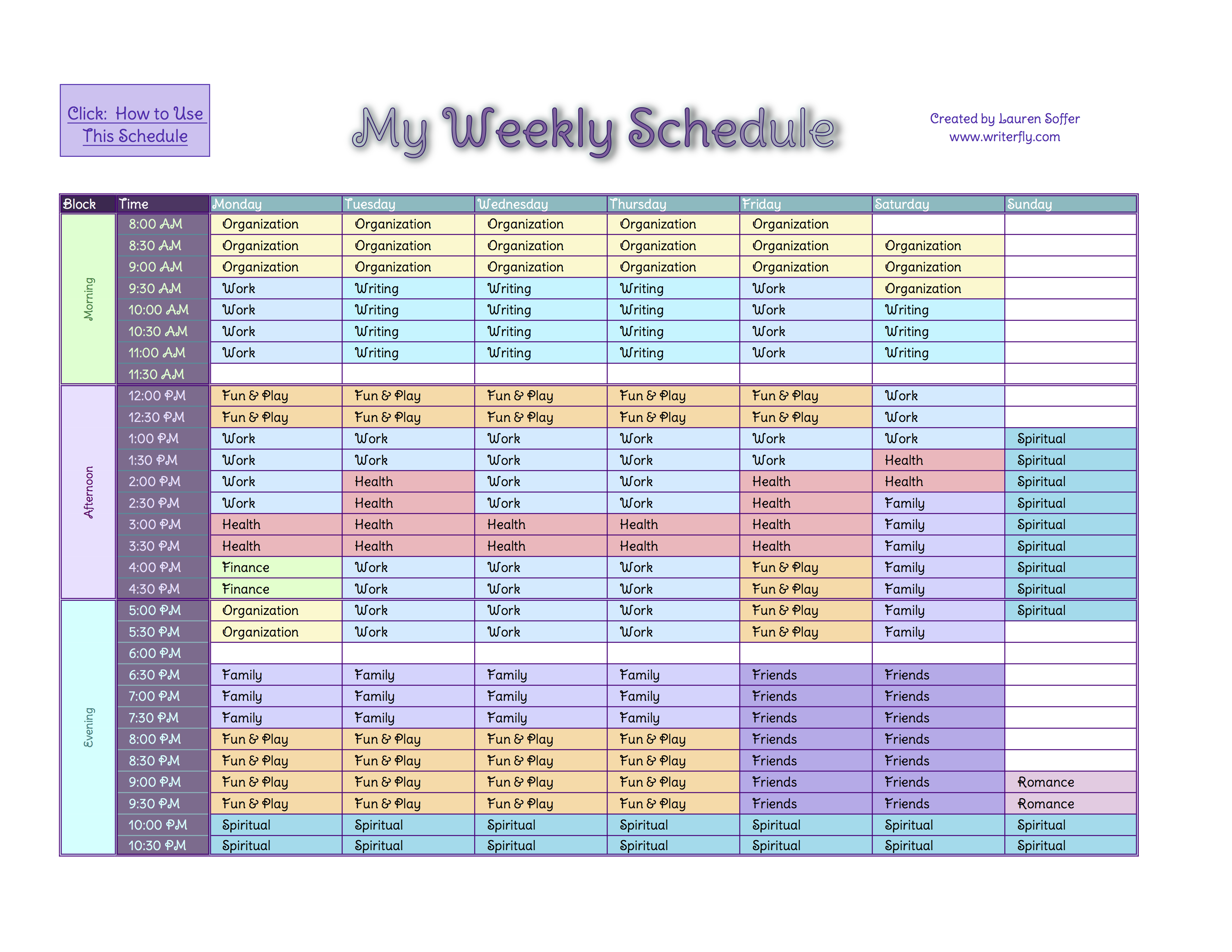 Time Management Chart Template from i.pinimg.com