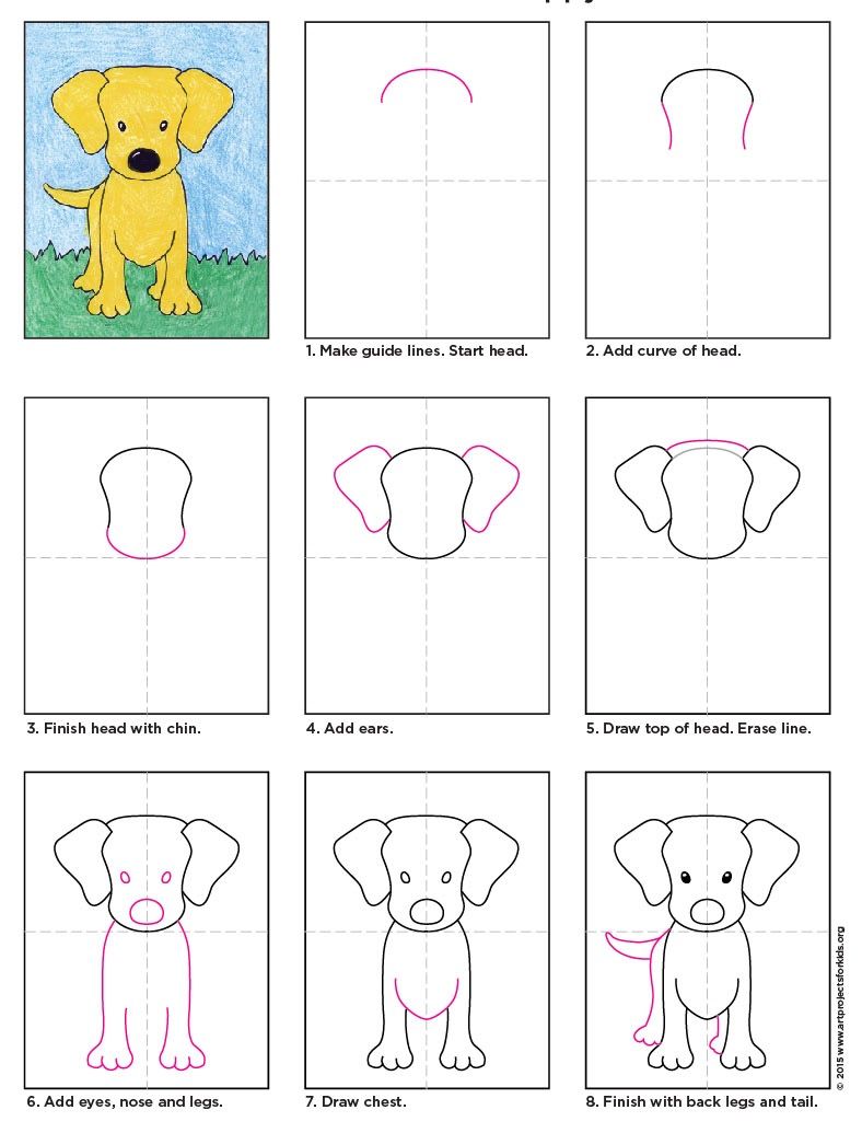 Pin by Pink Proti on Kids drawing Dog art projects, Kids