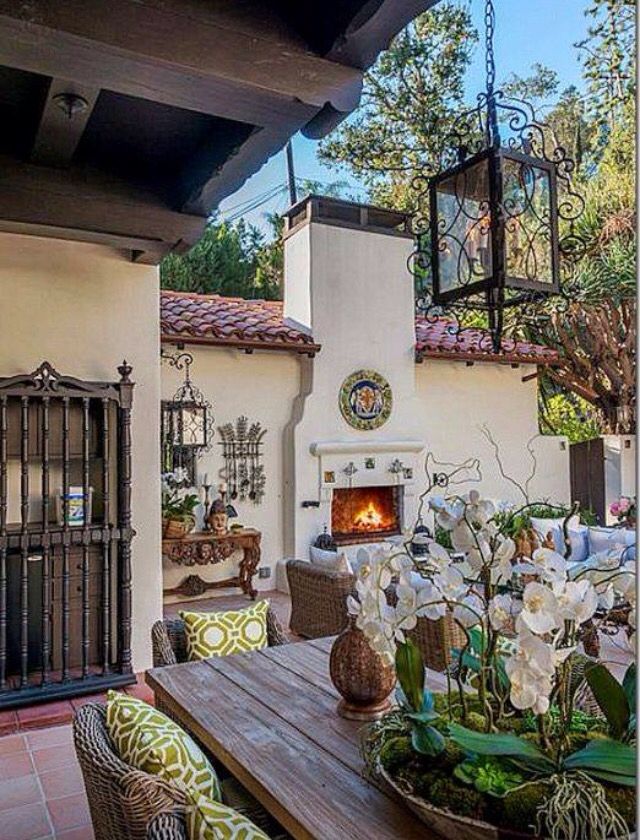 Mexican Hacienda Style Home Design Spanish style backyard Spanish style homes Hacienda 