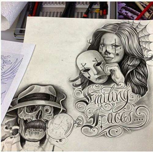 Pin by Georgi Kolev on tats i like | Lowrider art, Chicano drawings ...