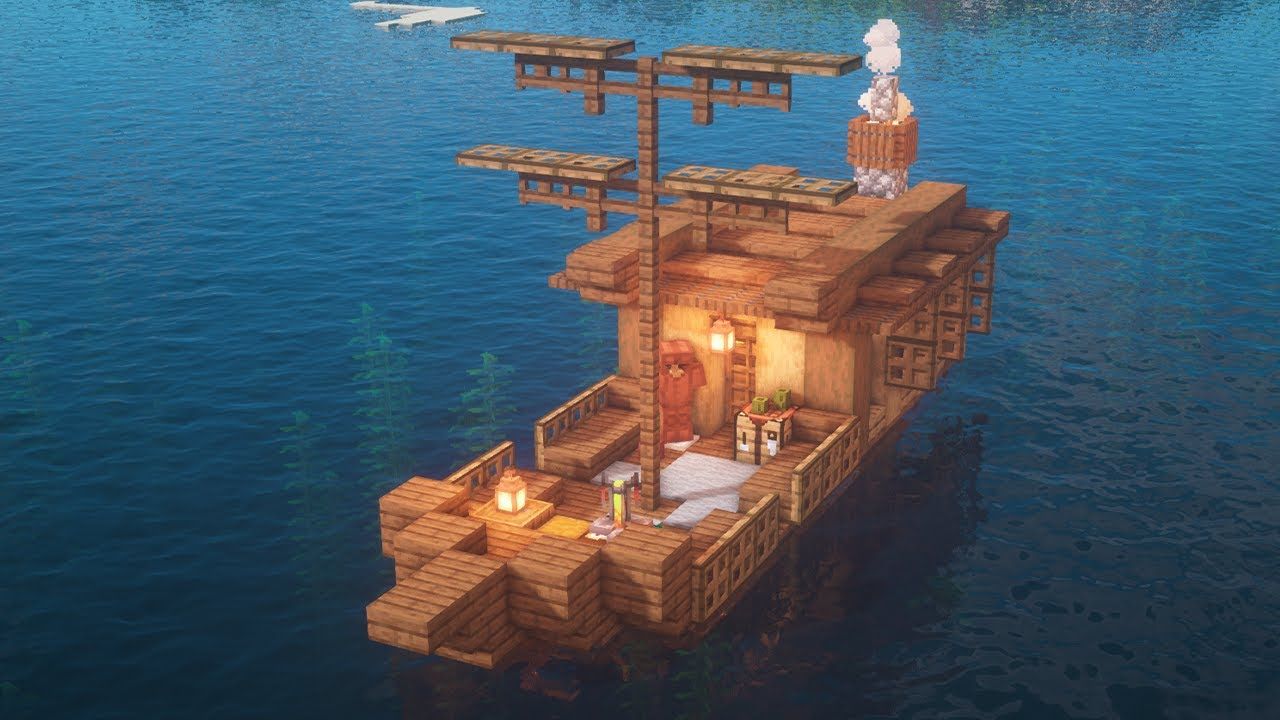 Minecraft: How To Build A Simple Starter Boat House 