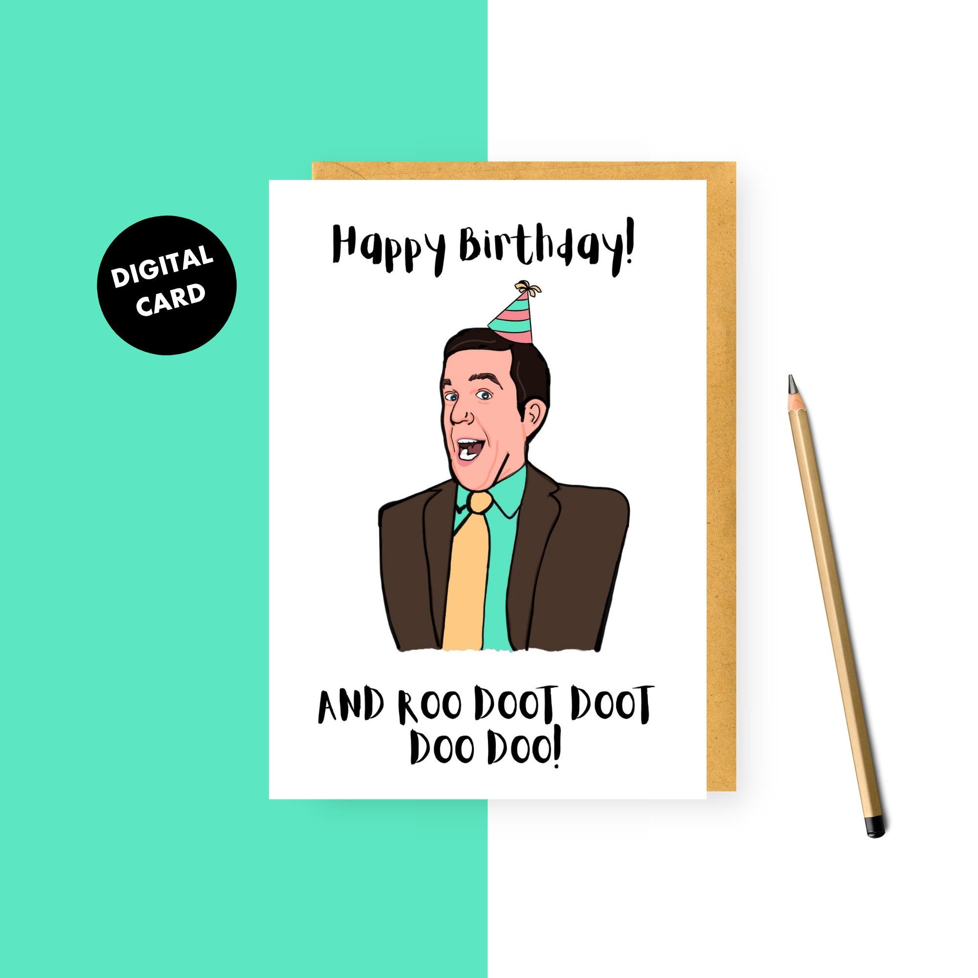 PRINTABLE Andy Bernard Birthday Card the Office Card | Etsy in 2022 ...