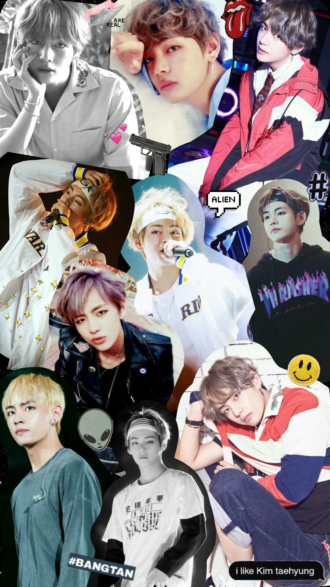 BTS V Collage Wallpaper