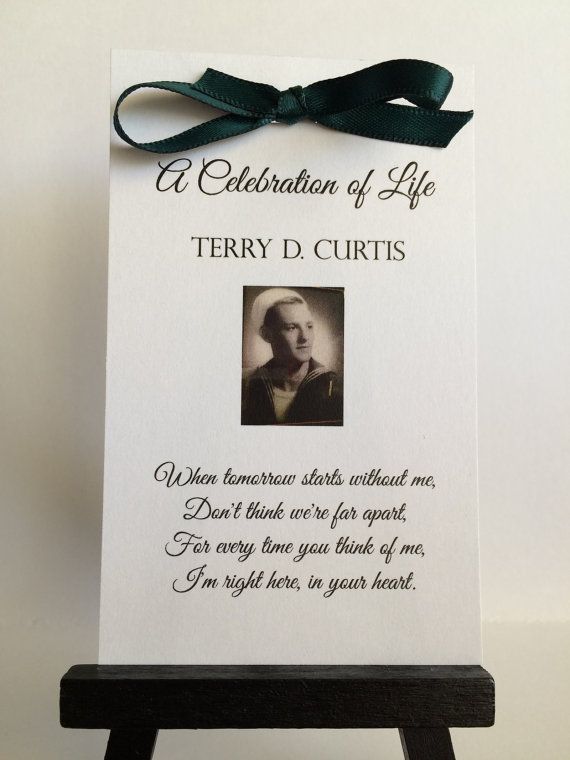 Simple Ribbon Celebration of Life Photo Tribute Custom | Etsy in 2021 ...