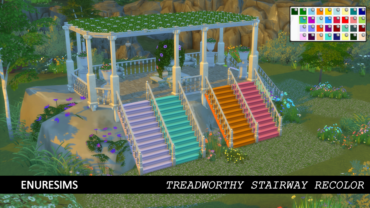 Sims 4 custom content stairs - swebjes